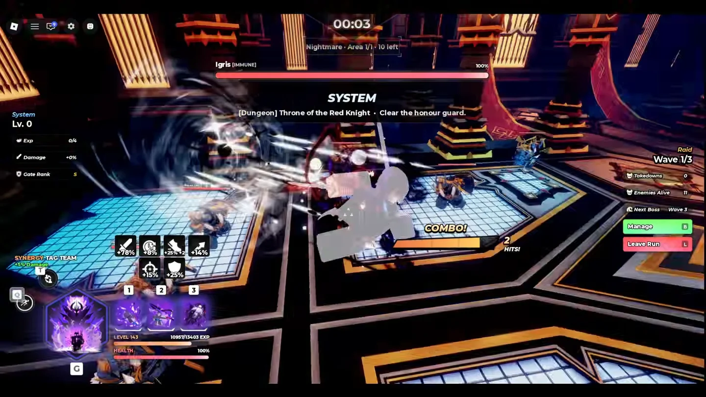 Nightmare raid gameplay in Anime Zero